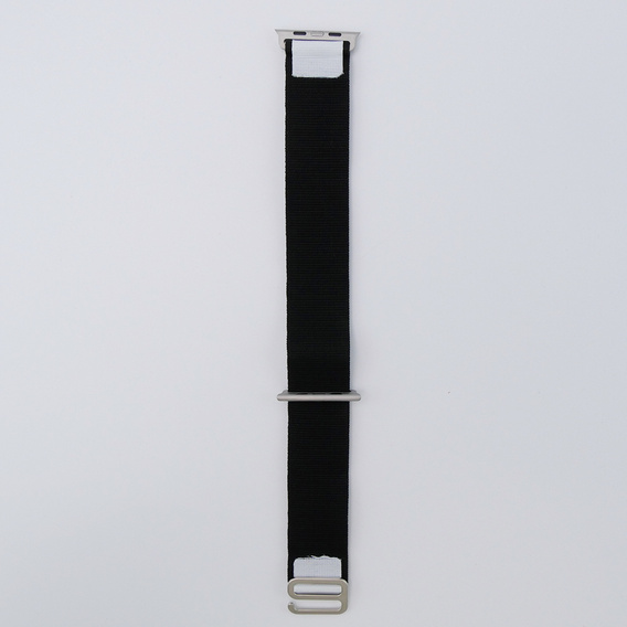 Нейлоновый ремешок для Apple Watch 1/2/3/4/5/6/7/8/SE/ULTRA 42/44/45/49 мм, чёрный / белый