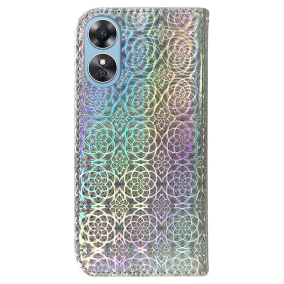 Откидной чехол для Oppo A17, Wallet mandala, серый
