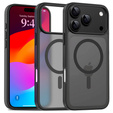 Матовий чохол для iPhone 17 Pro, для MagSafe, напівпрозорий чорний