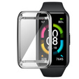 Чохол 2в1 із захистом екрану дял годинника  Huawei Band 6/7, Silver