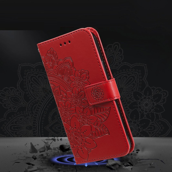 Чохол-книжка для Xiaomi Redmi Note 13 Pro 5G, Mandala, червоний