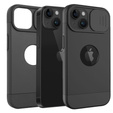 Чохол ERBORD MagSafe Cam Slider, чорний + скло для екрану для iPhone 13 / iPhone 14