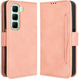 Футляр з клапаном для Infinix Hot 50 4G, Card Slot, рожевий