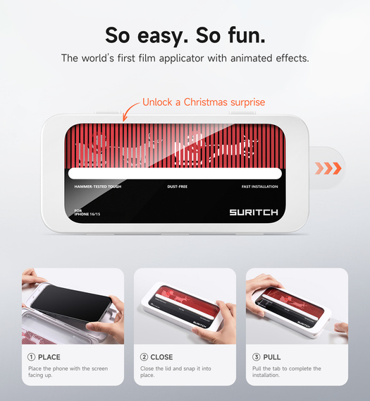 2x Захисне скло SURITCH для iPhone 16 / 15