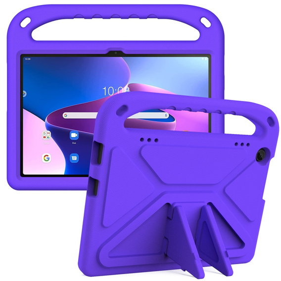 Дитячий чохол для Lenovo Tab M10 10.1 Gen 3, дитячий чохол з ручкою, фіолетовий
