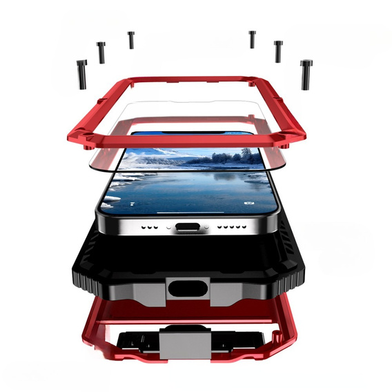 Бронированный чехол для iPhone 16E, R-JUST, красный