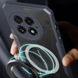 Чехол для OnePlus 13, с магнитной пластиной, прозрачный / черный