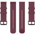 Силиконовый ремешок 20mm, Wine Red/Black Buckle