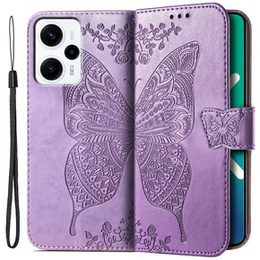 Чохол-книжка для Xiaomi Poco F5, Butterfly, фіолетовий