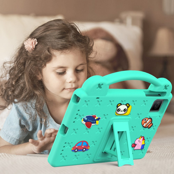 Дитячий чохол для планшета T Tablet 5G, Cute Patterns, з підставкою, зелений