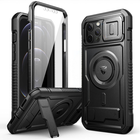 Броньований чохол для iPhone 12 Pro Max, Dexnor CamProtect MagSafe, чорний
