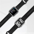 2в1 чехол и защитное стекло для часов Apple Watch 7/8 45mm - Black / Silver