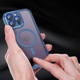Чехол для iPhone 15 Pro, ERBORD Impact Guard, MagSafe, синий
