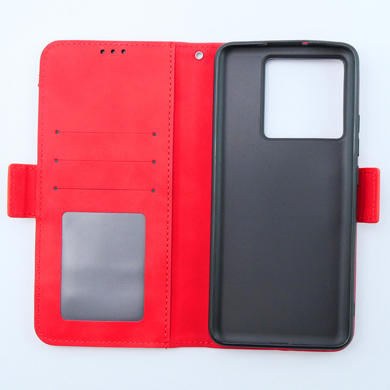 Откидной чехол для Xiaomi 13T / 13T Pro, Card Slot, красный