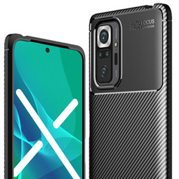 Чехол до Xiaomi Redmi Note 10 Pro, Carbon Gel, чёрный