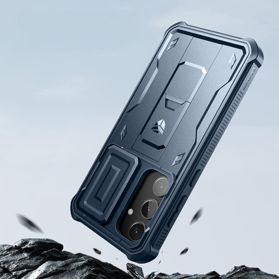 Бронированный чехол для Samsung Galaxy S24 Plus, Dexnor Full Body (Two Frames), темно-синий