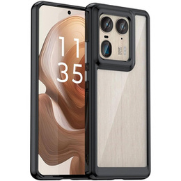 Чехол до Motorola Edge 50 Ultra, Fusion Hybrid, прозрачный / черный