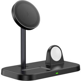 Беспроводное индуктивное зарядное устройство Tech-Protect A12 3 в 1, Black