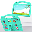 Детский чехол для Lenovo M10 X306 2 Gen / M10 Plus TB-X606 10.3 / Samsung Tab A 10.1 T510/515 / K10 X6C6, Cute Patterns, с подставкой, зелёный