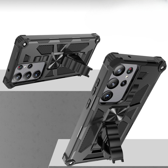 Чехол до Samsung Galaxy S23 Ultra, Armor Kickstand, чёрный