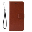 Откидной чехол для Oppo A60, Crazy Horse Wallet, коричневый
