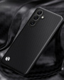 Шкіряний чохол для Samsung Galaxy M55 5G, leather hybrid, carbon чорний