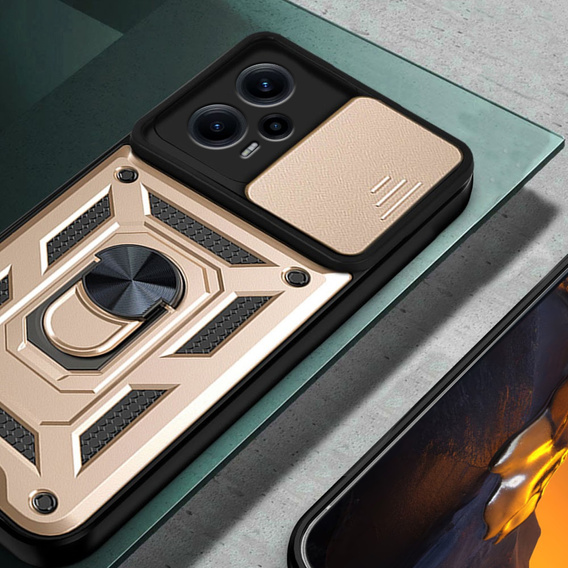 Чехол NOX Camera Slide Xiaomi Poco F5, CamShield Slide, золото
