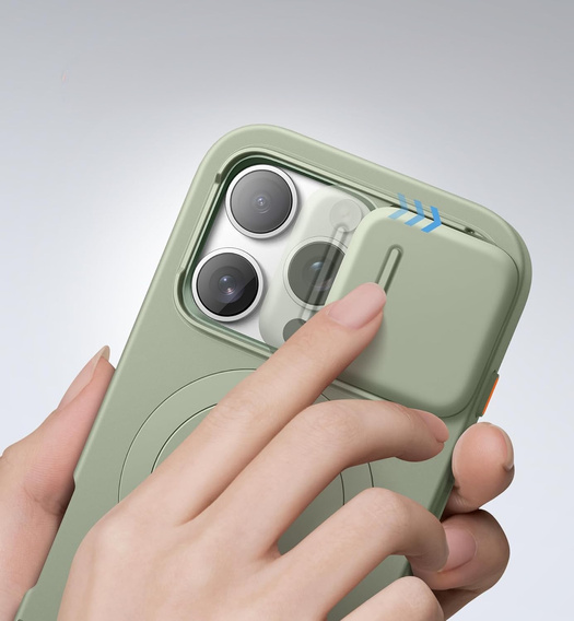 Чехол для iPhone 16 Pro, Suritch Shockproof, для MagSafe, зелёный