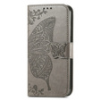 Чохол-книжка для Xiaomi Redmi 12C, Butterfly, сірий