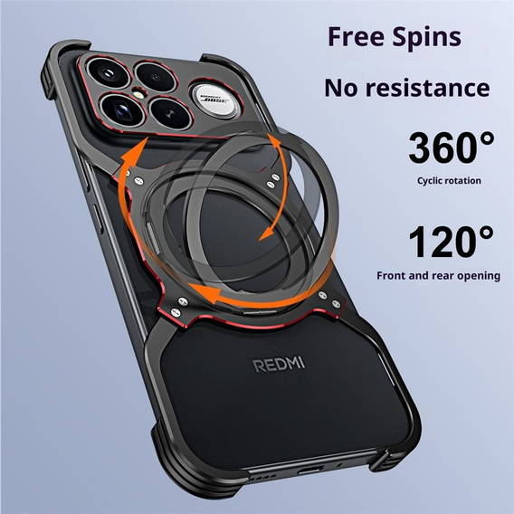 Чохол Metal Bumper з магнітом і підставкою для Xiaomi Poco F8 Ultra