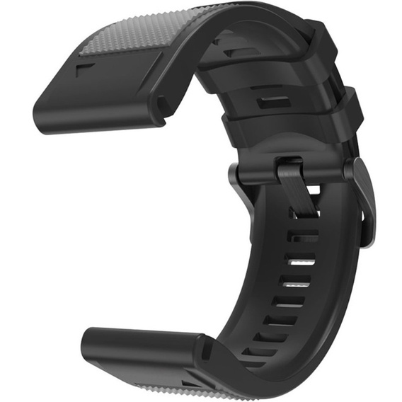 Силиконовый ремешок для Garmin Fenix 5/6/7 Forerunner 945/935, Grey / Black