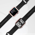 2в1 чехол и защитное стекло для часов Apple Watch 7/8 45mm - Pink / Gold