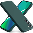 Чoхол до Samsung Galaxy S21 FE, Silicone Lite, темно-зелений