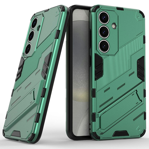 Чехол для Samsung Galaxy A56 5G, Military kickstand, зелёный