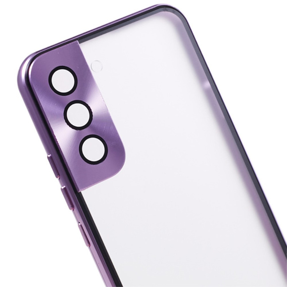 Чoхол до Samsung Galaxy S21, Magnetic Dual Glass, фіолетовий
