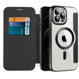 Откидной чехол для iPhone 12 Pro, RFID Wallet MagSafe CamShield, чёрный