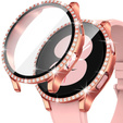 2в1 чехол и защитное стекло для часов Samsung Galaxy Watch 5 44mm, Pink
