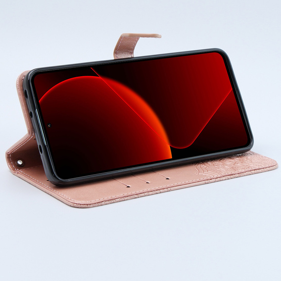Чохол-книжка для Xiaomi 13T / 13T Pro, Mandala, рожевий rose gold
