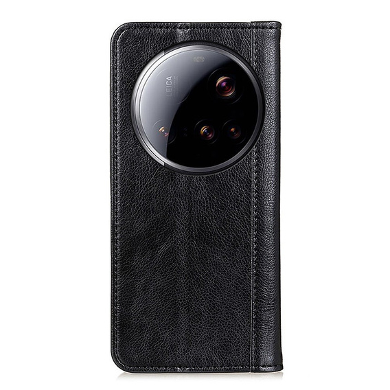 Флип-кейс для Xiaomi 15 Ultra, Split Leather, чёрный