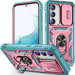 Чехол NOX Camera Slide Samsung Galaxy S23 Plus, CamShield Slide, розовый / зеленый