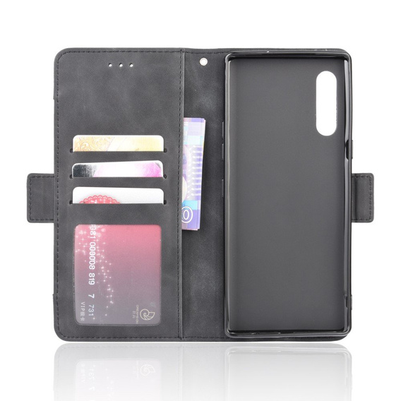 Футляр з клапаном для LG Velvet, Card Slot, чорний