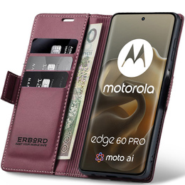 ERBORD Глянцевий гаманець Litchi з клапаном для Motorola Edge 60 Pro