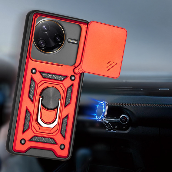 Чехол NOX Camera Slide Xiaomi Poco F7 Pro, CamShield Slide, красный