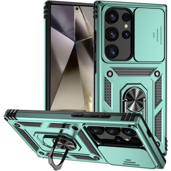 Чехол NOX Camera Slide Samsung Galaxy S24 Ultra, CamShield Slide, зелёный