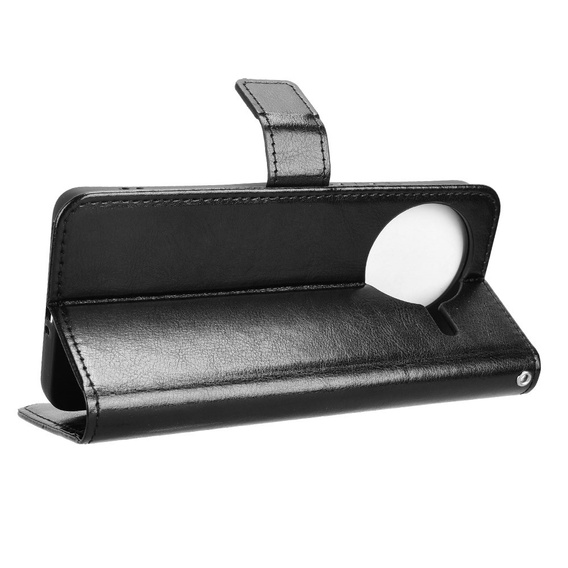 Откидной чехол для Xiaomi Poco F7 Ultra, Crazy Horse Wallet, чёрный