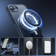 Чохол для iPhone 16E, для MagSafe, ERBORD Matt Case, чорний + захисне скло