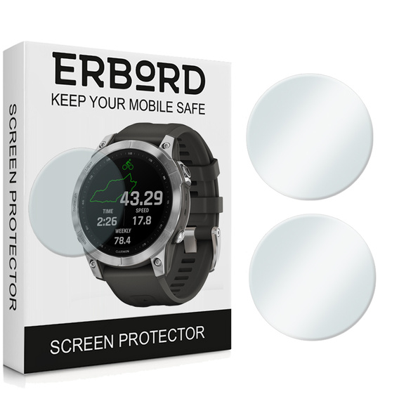 Захисне скло 2х Erbord для дисплею смарт годинника Garmin Fenix 7