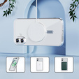 Чохол для iPhone 16 Plus, Electro MagSafe, сріблястий + Скло на екран