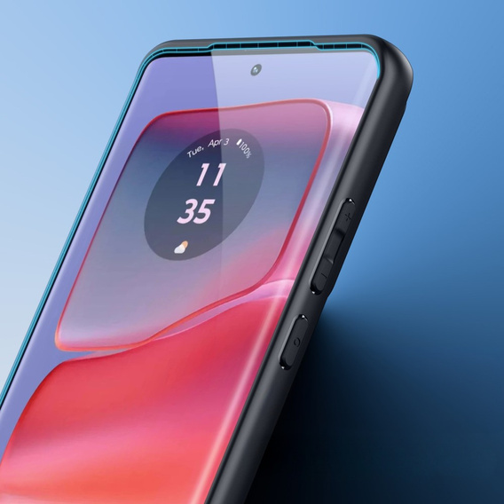 Чехол DuxDucis для Motorola Edge 50 Pro 5G, Aimo case, прозрачный / черный