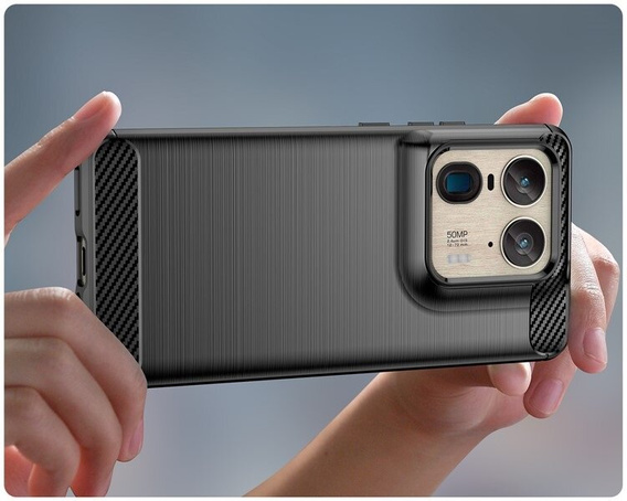Чoхол до Motorola Edge 50 Ultra, Carbon, чорний